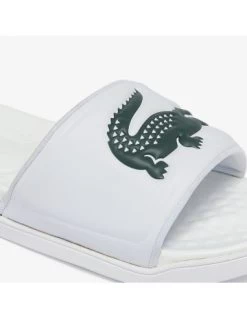 Lacoste Claquettes Homme Croco Dualiste Blanc/vert Foncé -Magasin De Chaussures 43cma0020 1r5 lacoste 5