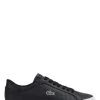 Lacoste Sneakers Homme Powercourt Cuir Noir/blanc -Magasin De Chaussures 44sma0096 312 lacoste
