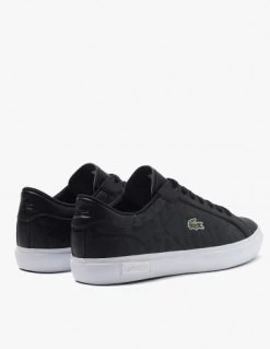 Lacoste Sneakers Homme Powercourt Cuir Noir/blanc -Magasin De Chaussures 44sma0096 312 lacoste 2