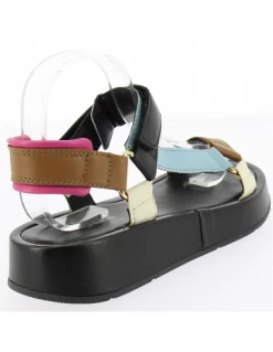 Mjus Sandales Compensées Femme Austral Cuir Noir -Magasin De Chaussures 46002 101 2