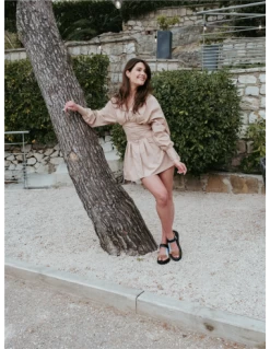 Mjus Sandales Compensées Femme Austral Cuir Noir -Magasin De Chaussures 46002 101 3