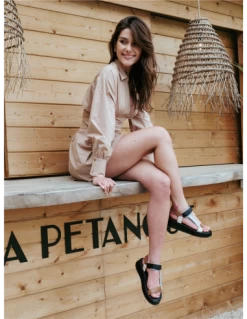 Mjus Sandales Compensées Femme Austral Cuir Noir -Magasin De Chaussures 46002 101 4