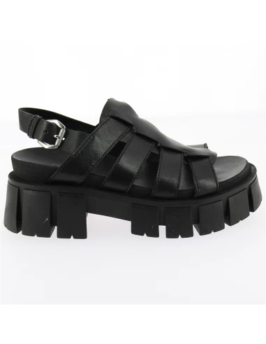 Mjus Sandales Compensées Femme Marmara Cuir Noir 6 Mjus Sandales Compensées Femme Marmara Cuir Noir – Image 4