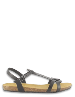 Plakton Sandales Femme Mam Coco Cuir Noir