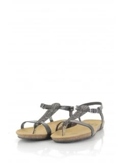 Plakton Sandales Femme Mam Zouk Cuir Noir -Magasin De Chaussures 575713 negro plakton 1