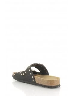 Hylton Mules Femme 6497 Cuir Noir -Magasin De Chaussures 6497 p blk hylton 2