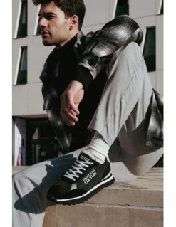 Versace Baskets De Ville Spyke Noir -Magasin De Chaussures 73ya3se2zp076l01 versace 3