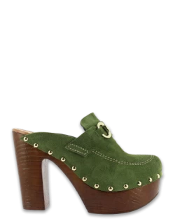 Sandro Rosi Mules à Talon Femme 8422 Cuir Vert