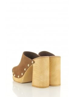 Sandro Rosi Mules à Talon Femme 8758 Cuir Marron -Magasin De Chaussures 8758 cuoio sandro rosi 2