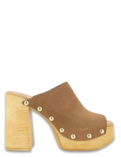 Sandro Rosi Mules à Talon Femme 8758 Cuir Marron