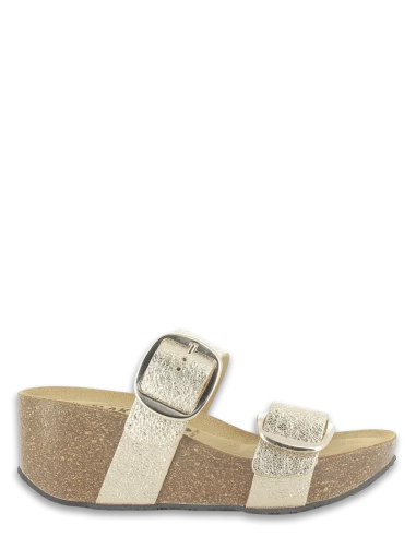 Plakton Mules Compensées Femme So Rock Bi Cuir Doré 3 Plakton Mules Compensées Femme So Rock Bi Cuir Doré