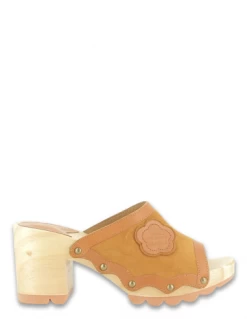 Kickers Sabots à Talons Kick Woodstok Daim Camel