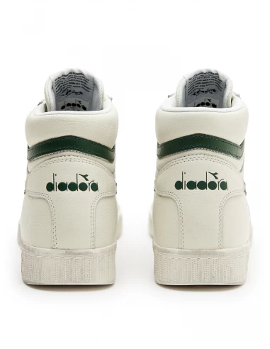 Diadora Sneakers Montantes Mixte Game L Hi Waxed Cuir Blanc/vert 5 Diadora Sneakers Montantes Mixte Game L Hi Waxed Cuir Blanc/vert – Image 3