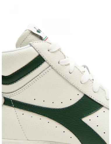 Diadora Sneakers Montantes Mixte Game L Hi Waxed Cuir Blanc/vert 7 Diadora Sneakers Montantes Mixte Game L Hi Waxed Cuir Blanc/vert – Image 5