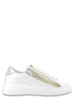 Valentino Baskets De Ville Femme Stan Summer Cuir Blanc/doré