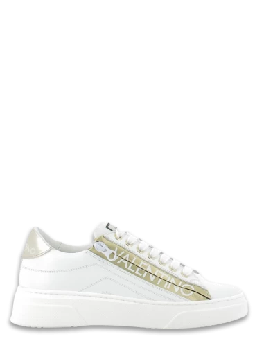 Valentino Baskets De Ville Femme Stan Summer Cuir Blanc/doré 3 Valentino Baskets De Ville Femme Stan Summer Cuir Blanc/doré