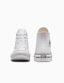 Converse Sneakers Montantes Compensées Enfant Ctas Eva Lift Hi Cuir Blanc -Magasin De Chaussures a01016c converse 4