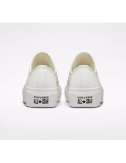 Converse Sneakers Compensées Basses Femme Lift Ox Simili Cuir Blanc -Magasin De Chaussures a02610c 103 converse 3
