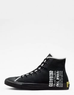 Converse Sneakers Montantes Homme Ctas Hi Noir Blanc -Magasin De Chaussures a02796c converse 3