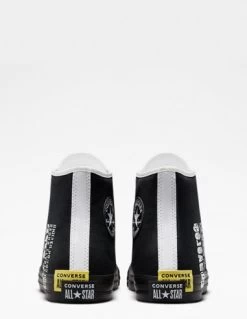 Converse Sneakers Montantes Homme Ctas Hi Noir Blanc -Magasin De Chaussures a02796c converse 4