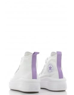 Converse Sneakers Compensées Montantes Femme Ctas Move Hi White Purple -Magasin De Chaussures a03667c converse 2