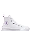 Converse Sneakers Compensées Montantes Enfant Ctas Move Hi Blanc Violet -Magasin De Chaussures a03669c converse