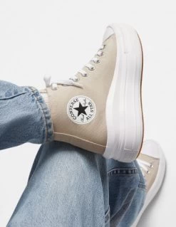 Converse Sneakers Compensées Montantes Femme Ctas Move Hi Beige -Magasin De Chaussures a04365c converse 5