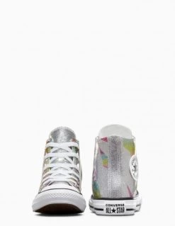 Converse Sneakers Montantes Enfant Ctas Hi Pure Argenté Et Coloré -Magasin De Chaussures a04713c converse 4