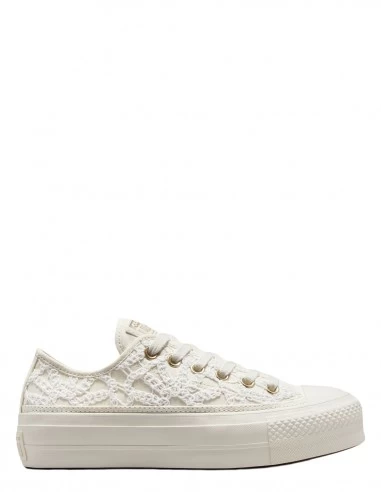 Converse Sneakers Compensées Femme Ctas Lift Ox Blanc 3 Converse Sneakers Compensées Femme Ctas Lift Ox Blanc