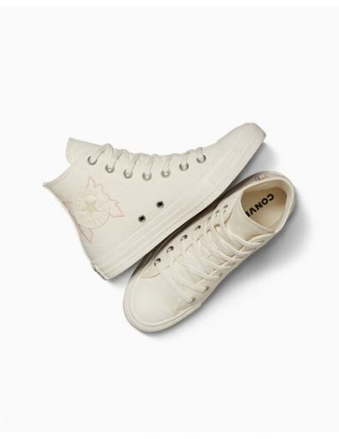 Converse Sneakers Femme Ctas Hi Egret/egret/pale Amethyst 6 Converse Sneakers Femme Ctas Hi Egret/egret/pale Amethyst – Image 4