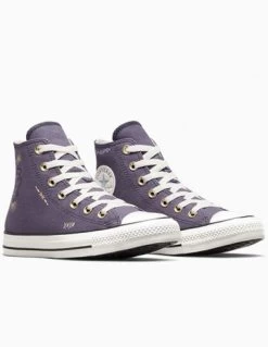 Converse Sneakers Montantes Femme Ctas Hi Dark Violet/motifs 10 Converse Sneakers Montantes Femme Ctas Hi Dark Violet/motifs -Magasin De Chaussures a07137c converse 2