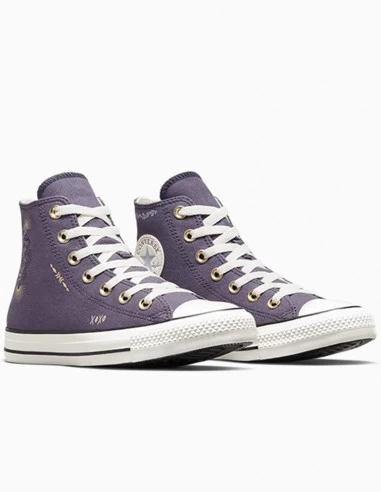 Converse Sneakers Montantes Femme Ctas Hi Dark Violet/motifs 5 Converse Sneakers Montantes Femme Ctas Hi Dark Violet/motifs – Image 3