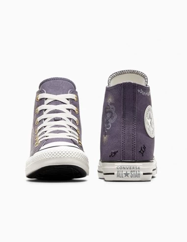 Converse Sneakers Montantes Femme Ctas Hi Dark Violet/motifs 7 Converse Sneakers Montantes Femme Ctas Hi Dark Violet/motifs – Image 5