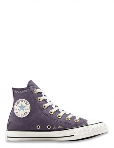 Converse Sneakers Montantes Femme Ctas Hi Dark Violet/motifs 3 Converse Sneakers Montantes Femme Ctas Hi Dark Violet/motifs
