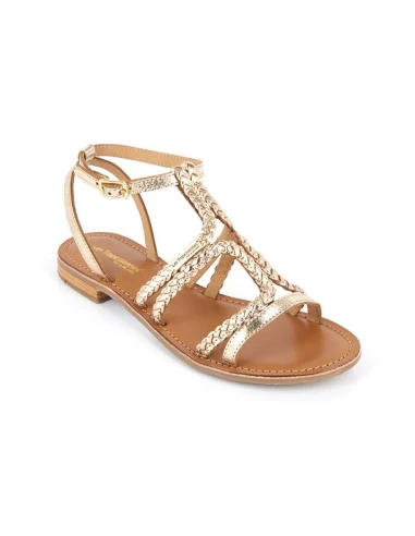 Les Tropéziennes Par M Belarbi Les Tropeziennes Par M.Belarbi Sandales Femme Bongo Cuir Or 4 Les Tropéziennes Par M Belarbi Les Tropeziennes Par M.Belarbi Sandales Femme Bongo Cuir Or – Image 2