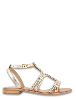 Les Tropéziennes Par M Belarbi Les Tropeziennes Par M.Belarbi Sandales Femme Bongo Cuir Or