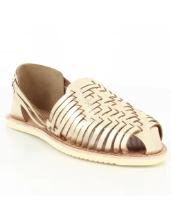 Les Tropéziennes Par M Belarbi Les Tropeziennes Par M.Belarbi Mocassins Femme Elodie Cuir Tressé Or -Magasin De Chaussures c27807 les tropeziennes par mbelarbi 2