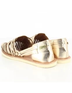 Les Tropéziennes Par M Belarbi Les Tropeziennes Par M.Belarbi Mocassins Femme Elodie Cuir Tressé Or -Magasin De Chaussures c27807 les tropeziennes par mbelarbi 4