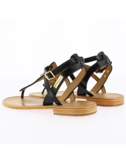 Les Tropéziennes Par M Belarbi Les Tropeziennes Par M.Belarbi Sandales Plates Femme Harnox Cuir Noir -Magasin De Chaussures c43508 les tropeziennes par mbelarbi 3