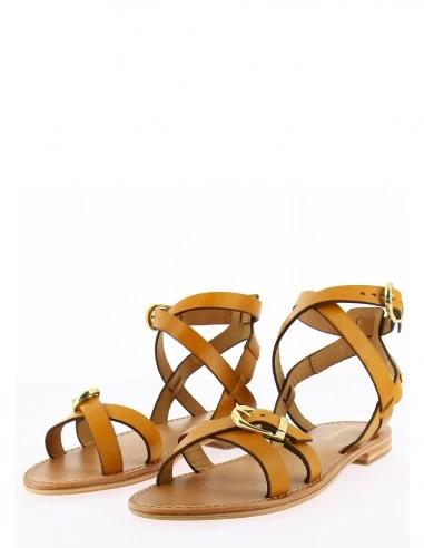 Les Tropéziennes Par M Belarbi Les Tropeziennes Par M.Belarbi Sandales Plates Femme Hepana Cuir Jaune 4 Les Tropéziennes Par M Belarbi Les Tropeziennes Par M.Belarbi Sandales Plates Femme Hepana Cuir Jaune – Image 2