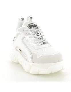 Buffalo Baskets Compensées Femme Chai White Imi Suede/ Mesh Vegan -Magasin De Chaussures chai 02 1630195 c5 3