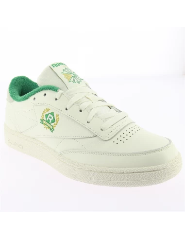 Reebok Sneakers Homme Club C 85 Cuir Blanc/vert 5 Reebok Sneakers Homme Club C 85 Cuir Blanc/vert – Image 3