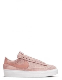 Nike Sneakers Compensées Femme Blazer Low Platform Rose/blanc