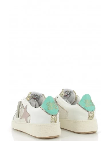 Semerdjian Baskets De Ville Femme Duck 9433 Blanc/paillette Or/rose/vert 6 Semerdjian Baskets De Ville Femme Duck 9433 Blanc/paillette Or/rose/vert – Image 4