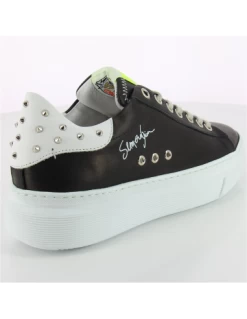 Semerdjian Baskets Compensées Femme Fay 6720 Cuir Noir/blanc -Magasin De Chaussures fay 6720 3