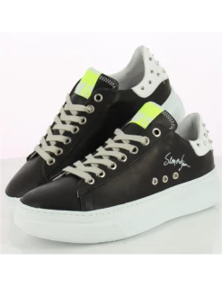 Semerdjian Baskets Compensées Femme Fay 6720 Cuir Noir/blanc -Magasin De Chaussures fay 6720 4