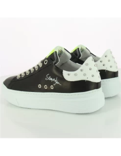 Semerdjian Baskets Compensées Femme Fay 6720 Cuir Noir/blanc -Magasin De Chaussures fay 6720 5