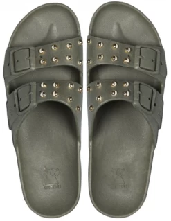 Cacatoes Claquettes Femme Florianopolis Women Dark Kaki -Magasin De Chaussures florianopolis women 14