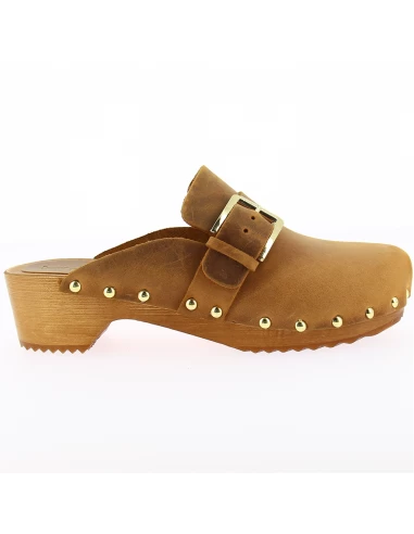 Hylton Sabots Femme Folk Cuir Marron 6 Hylton Sabots Femme Folk Cuir Marron â Image 4