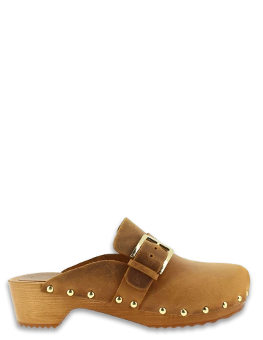 Hylton Sabots Femme Folk Cuir Marron 3 Hylton Sabots Femme Folk Cuir Marron